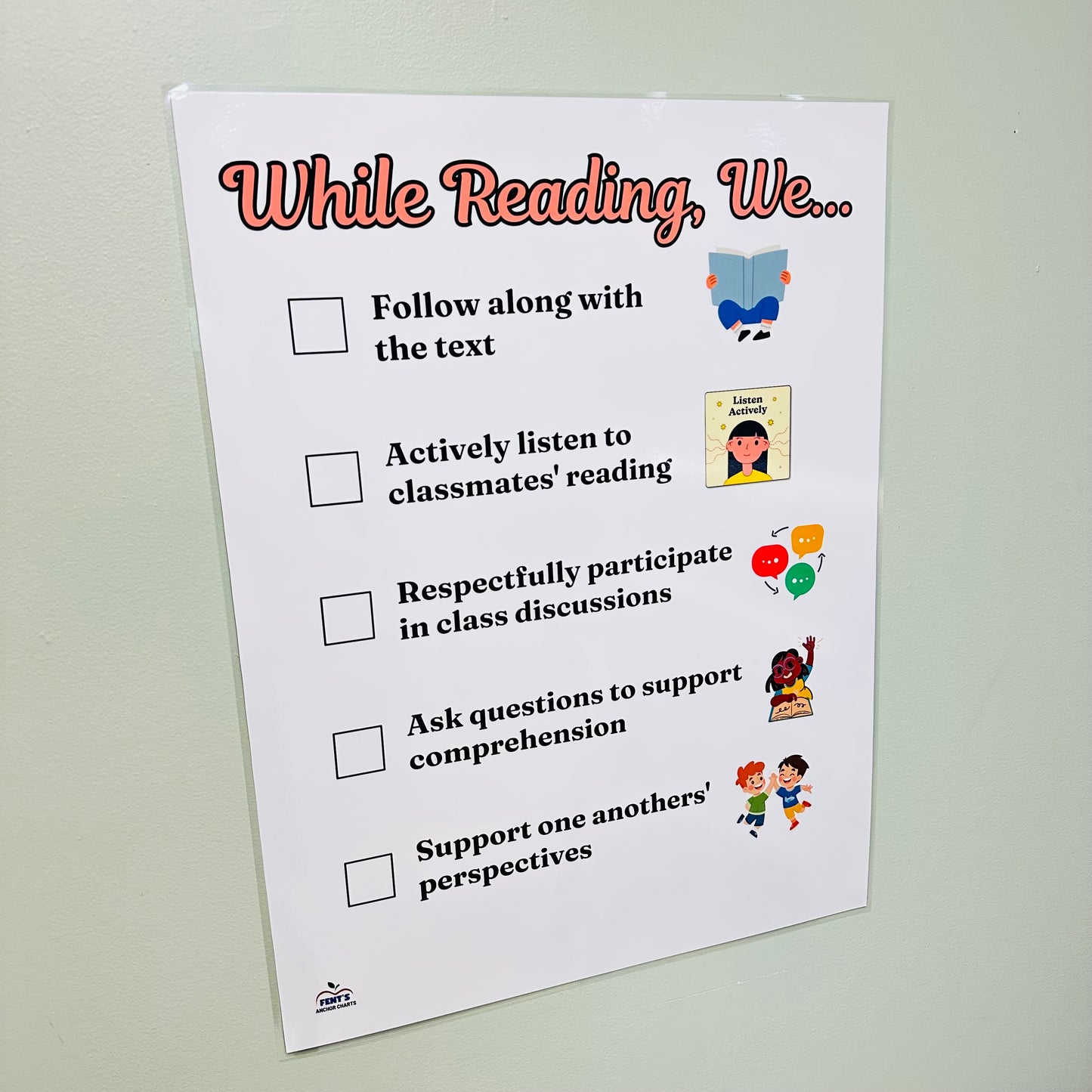 "Reading Checklist" Anchor Chart