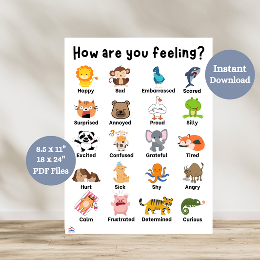 Printable: Animal Emotion Check In