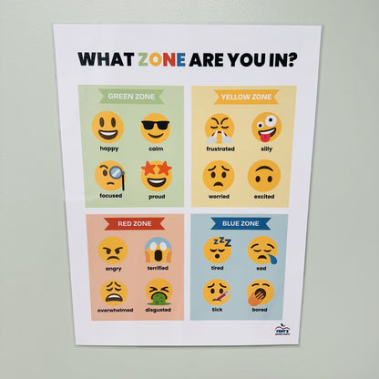 "Feelings & Emotions Zones" Anchor Chart