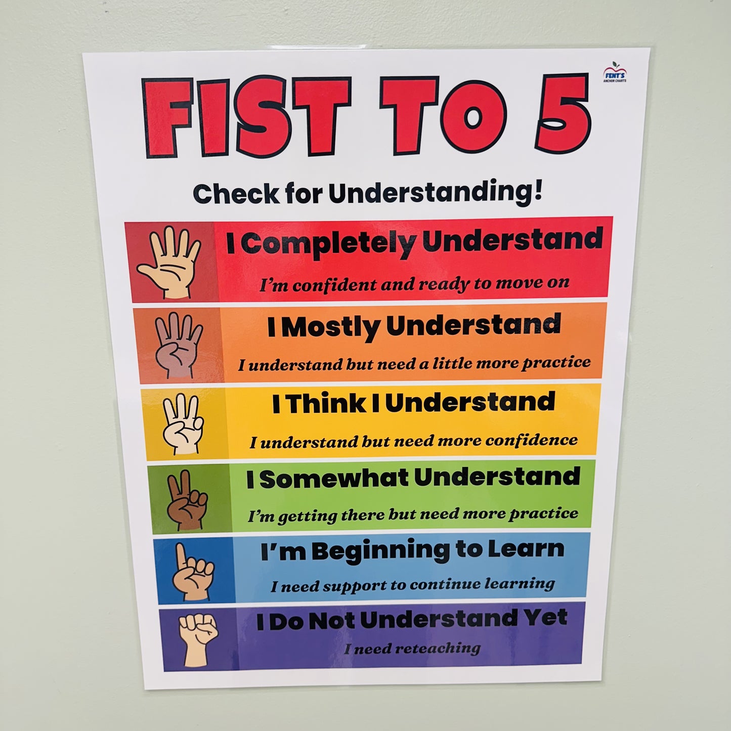 "Check for Understanding" Anchor Chart