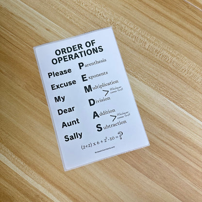 "PEMDAS" Anchor Chart Sticker