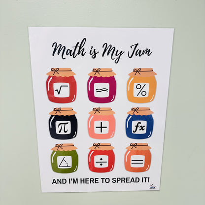 "Math is My Jam" Poster