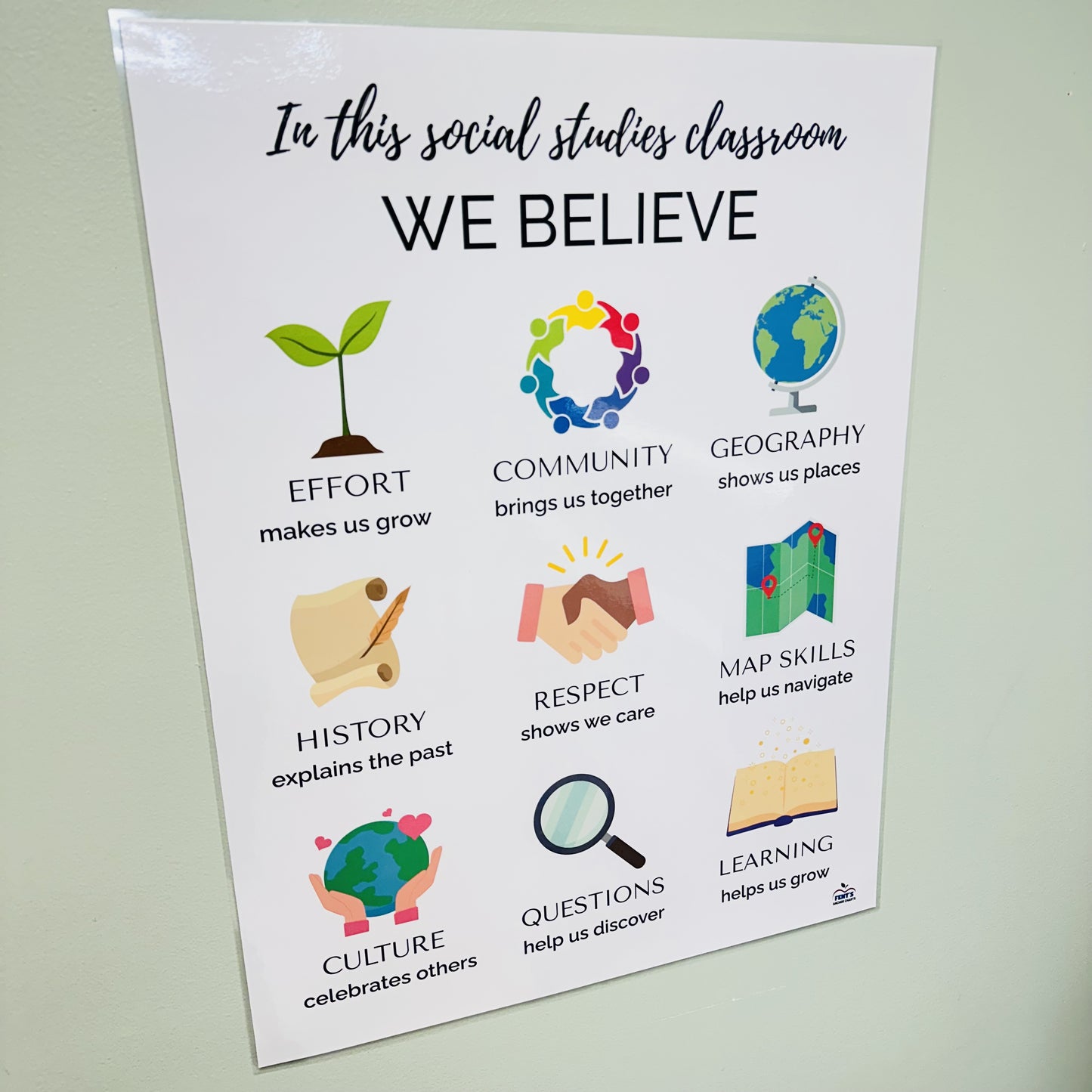 "In This Social Studies Classroom We Believe" Anchor Chart