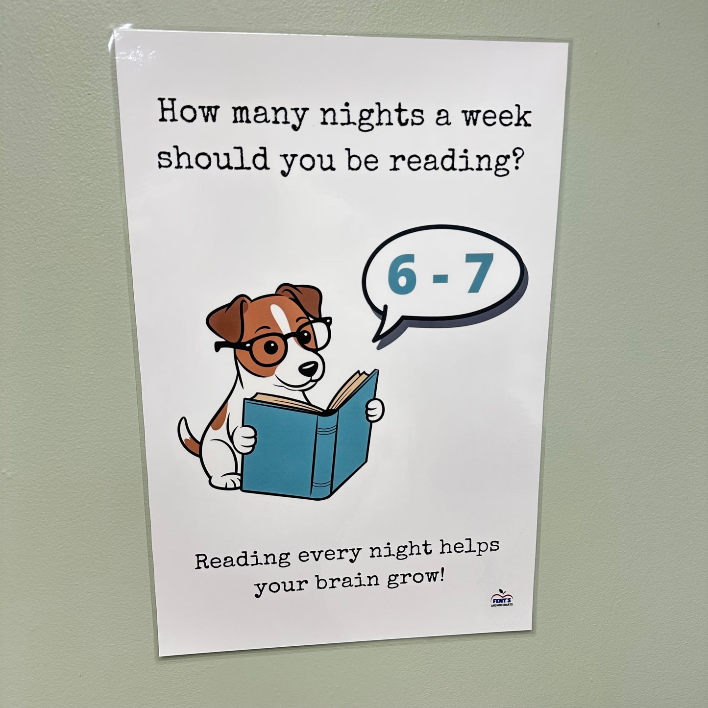 "How Many Nights A Week Should You Be Reading 6-7" Poster