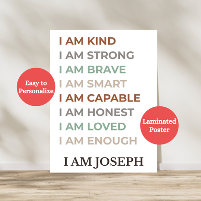 "Personalized Children Affirmation" Poster