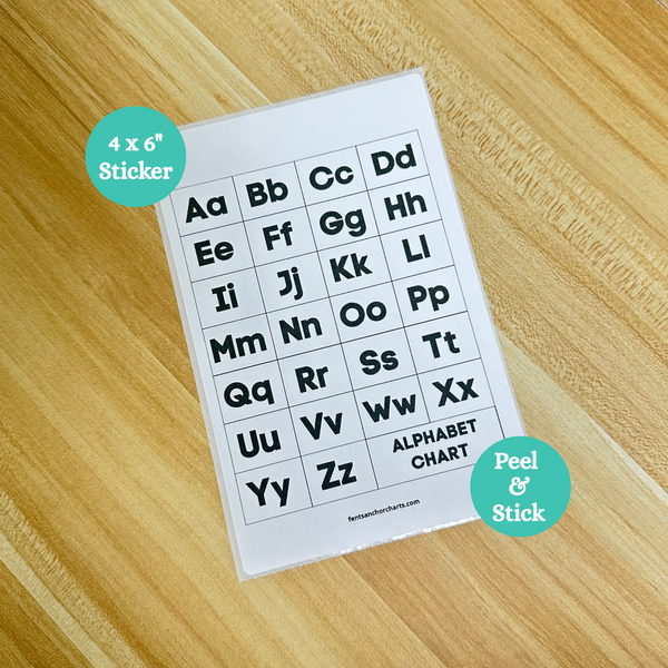 Learning the ABCs Poster | Thermal Printer Anchor Chart Sticker – Fent ...