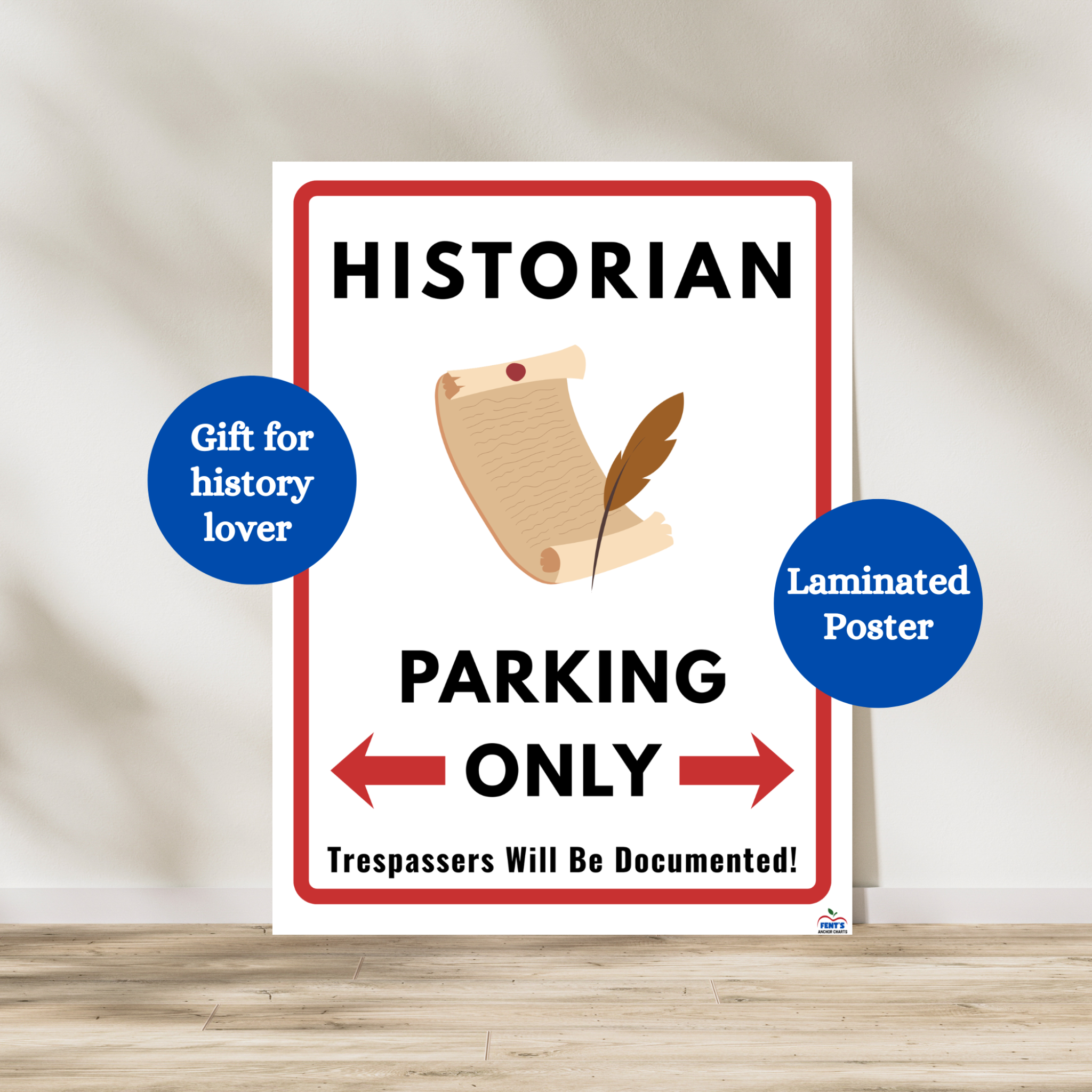 Historian Parking Only Poster | Funny History Buff Classroom Sign ...